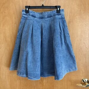 FREEMARKET Women's Large Denim‎ Short Skirt Pockets Pleating